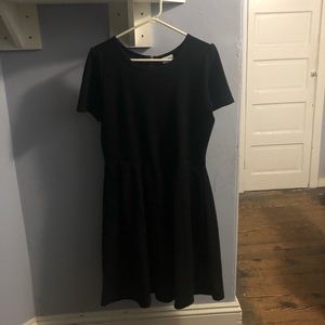 Lularoe Amelia Black with rose gold zipper NWOT